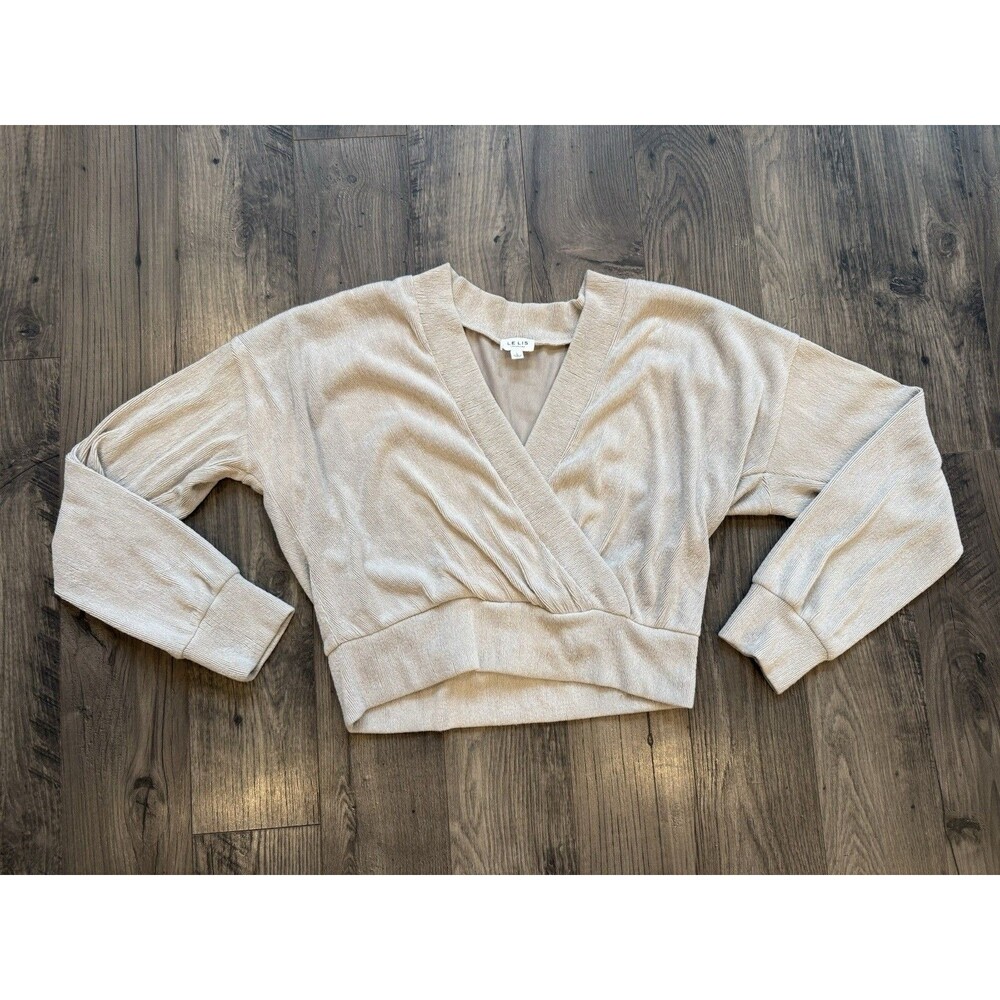 Le Lis Cropped Wrap Sweater Women’s Size Large